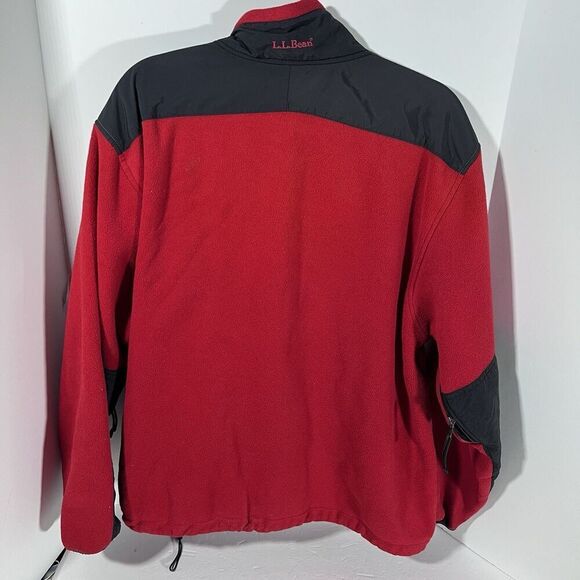 Vintge LL Bean Full Zip Fleece Jacket Red Black Men's Medium? - Picture 4 of 5
